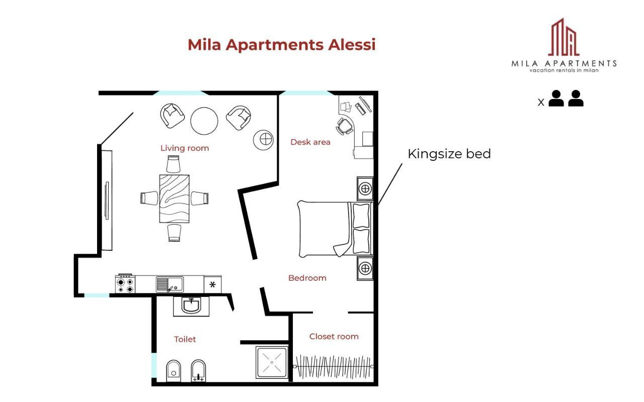 Mila Apartments Alessi Milan Luaran gambar